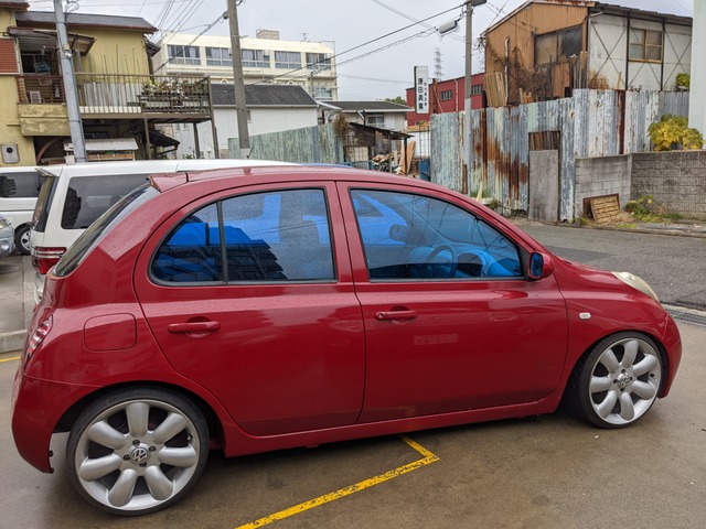 中古車 日産 マーチ 1 2 12c 全塗装 車高調 ボンネットスムージング の中古車詳細 30 900km レッド 兵庫県 万円 中古車情報 中古車検索なら 車選びドットコム 車選び Com