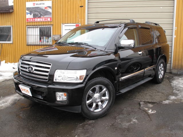 中古車 インフィニティ Qx56 4wd 06yモデル の中古車詳細 94 000km 黒 北海道 158万円 中古車情報 中古車 検索なら 車選びドットコム 車選び Com