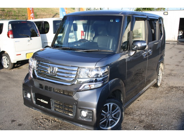 中古車 ホンダ N Boxカスタム G 4wd ナビtv 黒革シートカバー エンスタ の中古車詳細 110 600km グレー 北海道 55万円 中古車情報 中古車検索なら 車選びドットコム 車選び Com