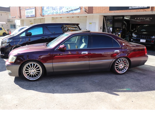 中古車 トヨタ クラウンマジェスタ 4 0 Cタイプ サンルーフ オットマン 19インチ の中古車詳細 500km ワインレッド 東京都 万円 中古車情報 中古車検索なら 車選びドットコム 車選び Com