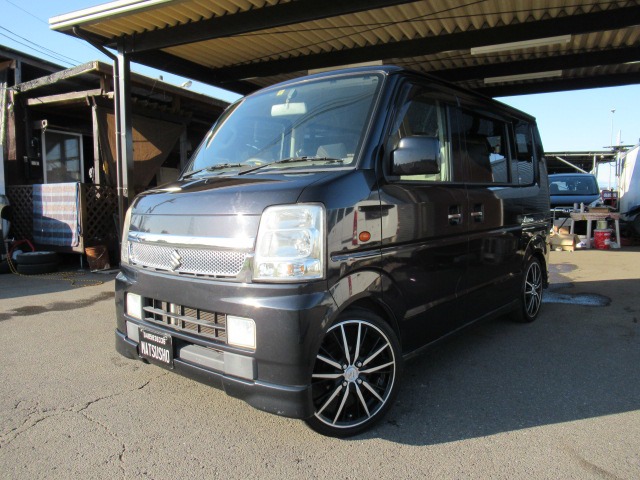 中古車 スズキ エブリイワゴン Pzターボ ナビ Tv キーレス ローダウン の中古車詳細 97 725km ブラック 埼玉県 45万円 中古車情報 中古車検索なら 車選びドットコム 車選び Com