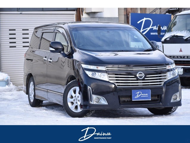 中古車 日産 エルグランド 2 5 250ハイウェイスター 4wd 地デジナビ Pスタート 両側パワスラ の中古車詳細 144 400km ブラック 北海道 95万円 中古車情報 中古車検索なら 車選びドットコム 車選び Com