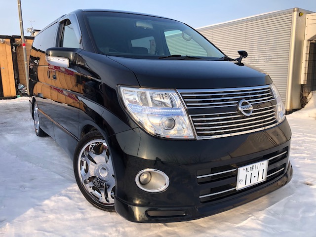中古車 日産 エルグランド 3 5 ハイウェイスター ブラックレザーリミテッド 4wd 1ナンバー普通貨物登録車 の中古車詳細 136 000km ミスティックブラック3p G30 北海道 68万円 中古車情報 中古車検索なら 車選びドットコム 車選び Com