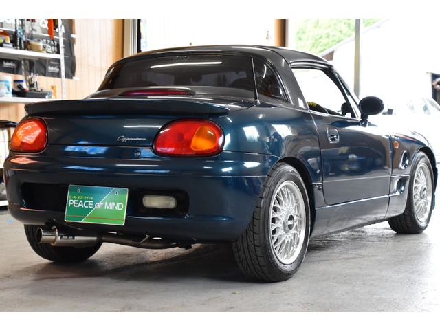 中古車 スズキ カプチーノ 検4 6オープンhid車高調マフラー の中古車詳細 128 000km グリーン 埼玉県 Sold Out 中古車情報 中古車検索なら 車選びドットコム 車選び Com