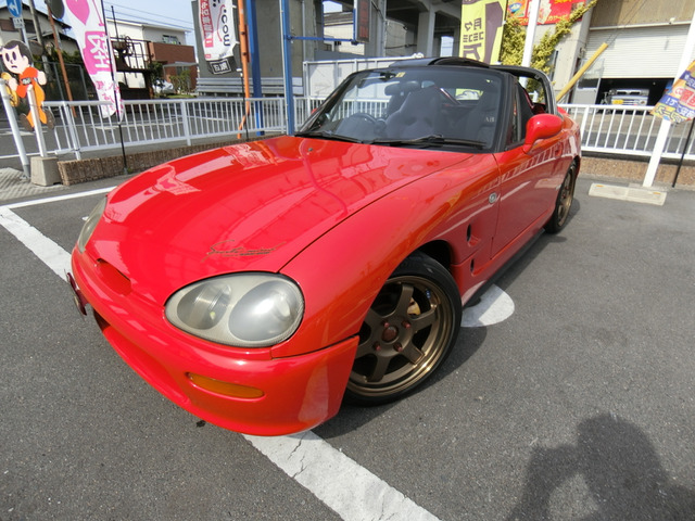 中古車 スズキ カプチーノ 5mt ターボ エアロ 同色赤塗装 の中古車詳細 78 000km レッド 岡山県 145万円 中古車 情報 中古車検索なら 車選びドットコム 車選び Com