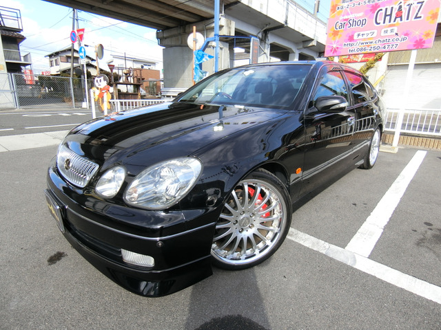 中古車 トヨタ アリスト 3 0 V300 ベルテックスエディション ターボ 純エアロカールソン19aw車高調 の中古車詳細 96 000km ブラック 岡山県 185万円 中古車情報 中古車検索なら 車選びドットコム 車選び Com