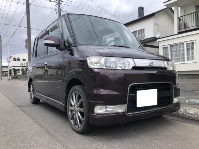 中古車 ダイハツ タントカスタム X 4wd 15インチ夏タイヤ 白ナンバープレート の中古車詳細 129 000km パープル 北海道 21 3万円 中古車情報 中古車検索なら 車選びドットコム 車選び Com