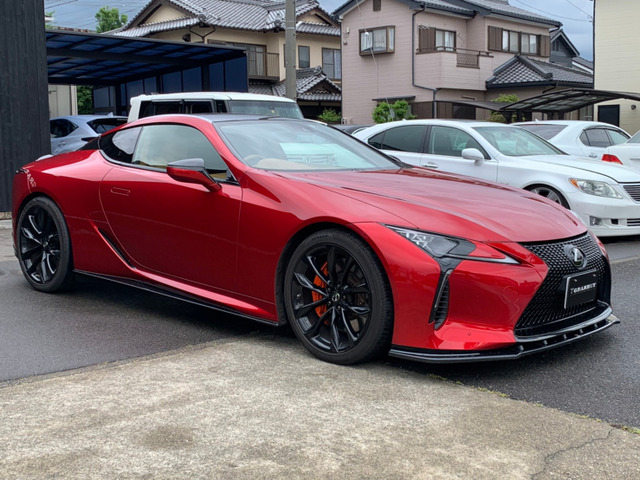 中古車 レクサス LC500 500 Lパッケージ TRDエアロ 21AW パノラマルーフ の中古車詳細 (46,000km, レッド, 愛知県,  979万円) | 中古車情報・中古車検索なら【車選びドットコム（車選び.com）】