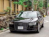 A8 4.0 TFSI クワトロ 4WD ブラックレザー/右H/サンルーフ/BOS