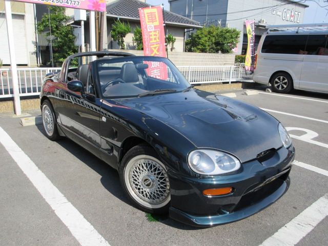 中古車 スズキ カプチーノ 緑全塗装 5MT ターボ ハードトップ の中古車