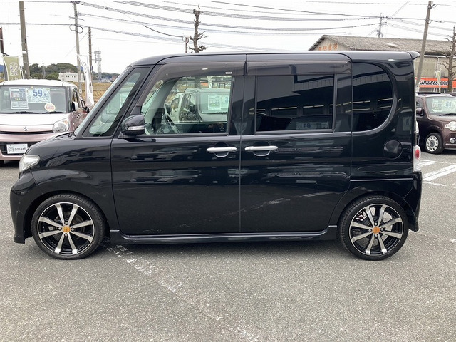 中古車 ダイハツ タントカスタム X ナビ/ローダウン/社外アルミ の中古車詳細 (86,100km, ブラック, 福岡県, 42.7万円) |  中古車情報・中古車検索なら【車選びドットコム（車選び.com）】