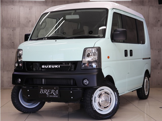 中古車 スズキ エブリイワゴン JPターボ ハイルーフ 新品ホイ-ル新品タイヤ新品スキッドバンパ の中古車詳細 (47,000km, 青白黒,  神奈川県, 106万円) | 中古車情報・中古車検索なら【車選びドットコム（車選び.com）】