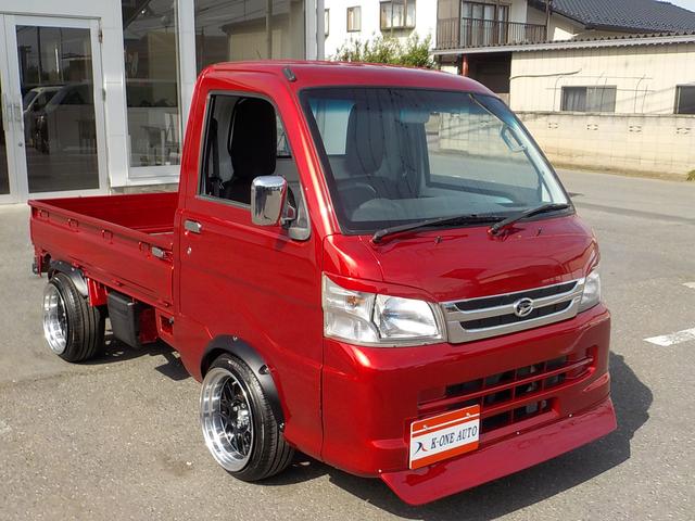 中古車 ダイハツ ハイゼットトラック エアコン パワステ スペシャル ローダウンキット 革調シートカバー の中古車詳細 (105,000km,  キャンディレッド, 群馬県, 82万円) | 中古車情報・中古車検索なら【車選びドットコム（車選び.com）】