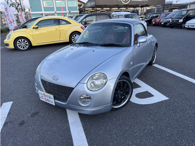 車検8年3月迄 修復歴なし うるおう ダイハツ コペン AT ETC シルバー 赤