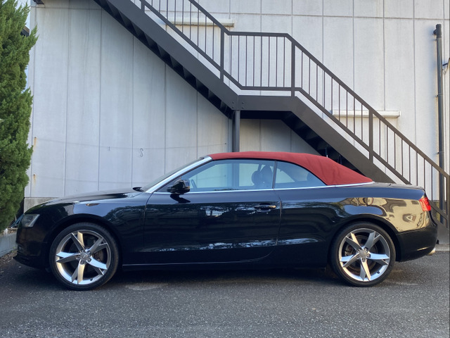アウディ A5カブリオレ 2.0 TFSI クワトロ 4WD 赤幌 黒革HDD地デジB