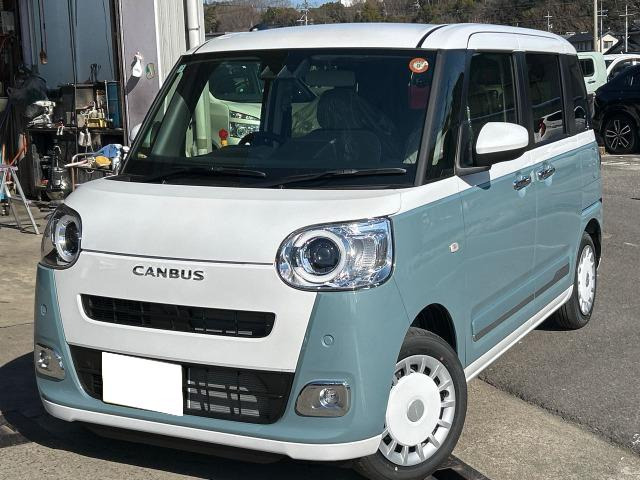 ムーヴキャンバス ストライプス G 未使用車 バックカメラ付 両側パワスラ