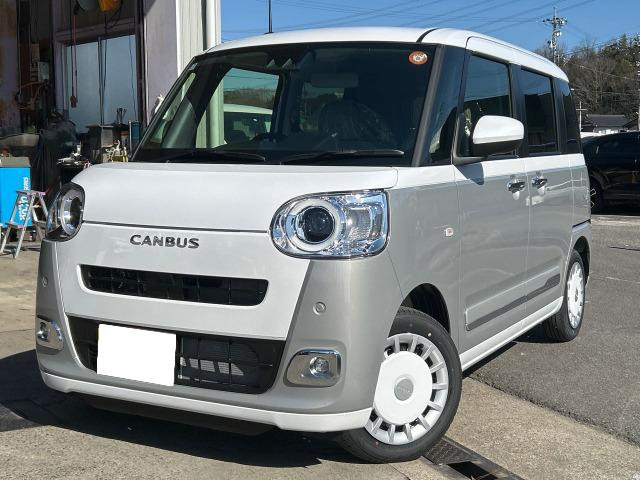 ムーヴキャンバス ストライプス Gターボ 未使用車 バックカメラ付 両側パワスラ