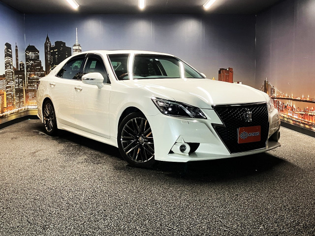 クラウンアスリート 3.5 G 禁煙車 サンルーフ 黒本革シート HDD