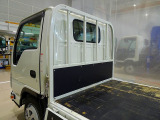 荷台内寸:312×162×38 三方開 アオリ三方上部アルミ縞鋼板 リアアオリチェーン2個