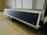 荷台内寸:312×162×38 三方開 アオリ三方上部アルミ縞鋼板 リアアオリチェーン2個
