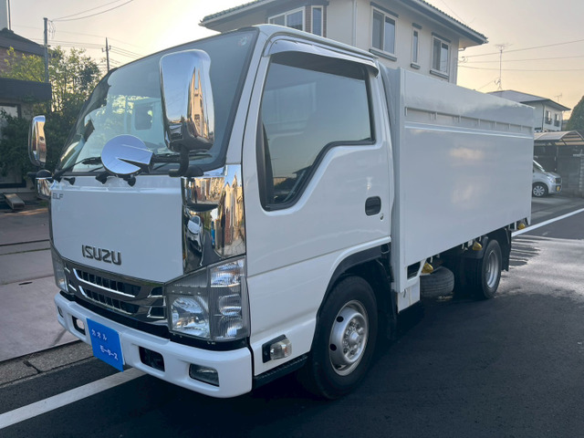 エルフ  10尺平ボディ高あおり1.5t積車検付き