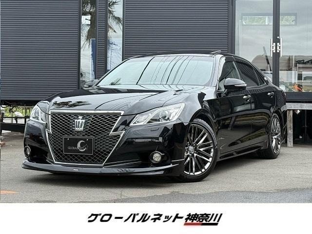 クラウンアスリート 3.5 G サンルーフ 黒本革シート 純正ナビ