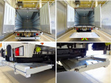 荷台内寸:619×231×206 トランテックス リア観音扉/格納ゲート付 箱厚み8cm 冷凍機 三菱/TDJS50A-L2 ±30度設定 格納ゲート 1,000kg 新明和/TRAK10-6495D