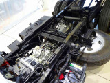 荷台内寸:305×159×37 極東開発/DD02-31 三方開 手動コボレーン付/90度ストッパー付 前立てプロテクターL型アングル補強加工/上部枕木取付(ボルト止め)/左右L型アングル角出し加工/ボルト止め