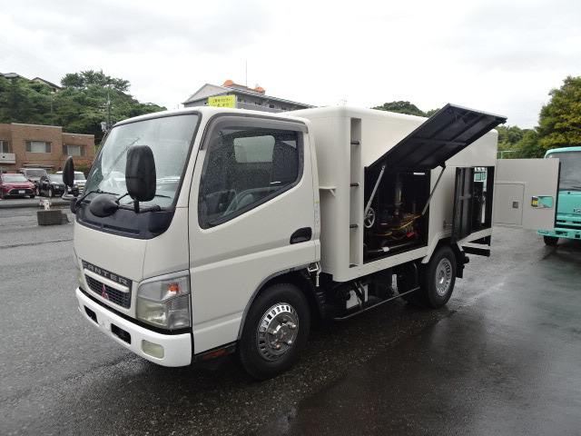 キャンター 清掃車 高圧洗浄車 バキュームポンプ付