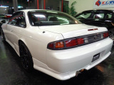 S14シルビアKsターボ後期モデルパールホワイトORIGIN仕様エアロ18AW&SR20DETターボ純正5MT&EXマニ車高調パワーFCプロフェック他装備充実ブーストUP仕様車が入庫しました