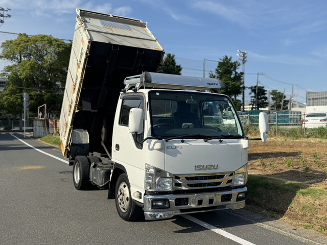 エルフ 3.0 強化ダンプ フルフラットロー ディーゼル 車検付・最大積載量 3,000kg