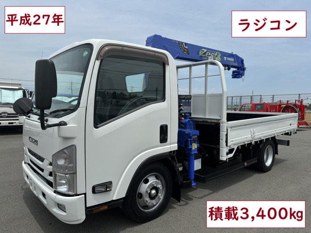 エルフ  4段クレーン車 ワイドボディ