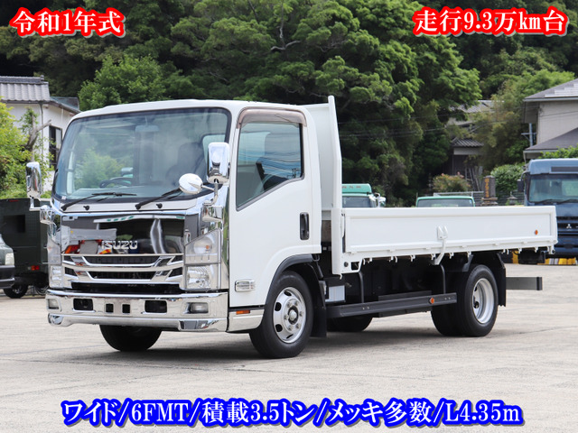 エルフ  3.5t 平ボデー 高床 ワイドロング