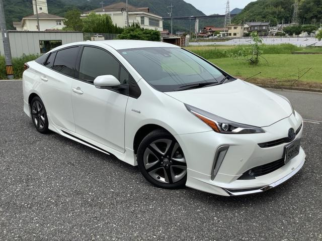 プリウス 1.8 S ツーリングセレクション モデエアロ 9型ナビ リア3面スモーク