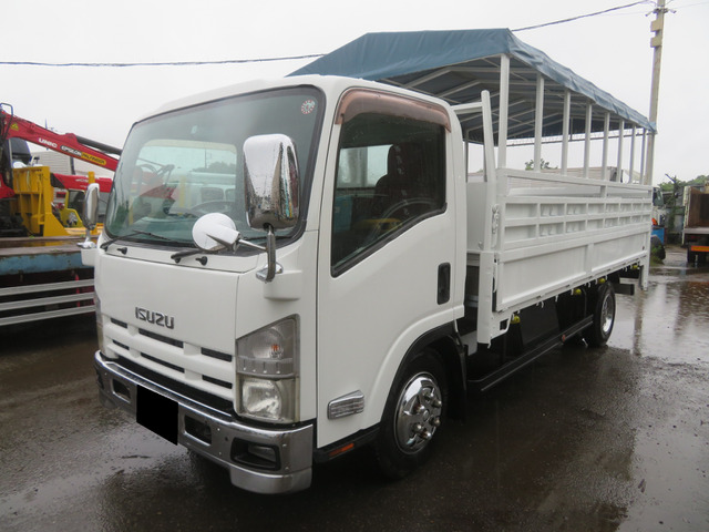 いすゞ エルフ 3.0 ワイド 超ロング 高床 ディーゼル 家畜運搬車 