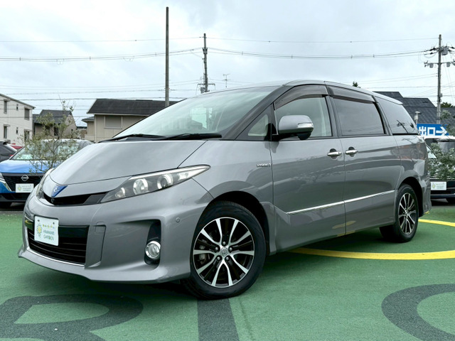 エスティマハイブリッド 2.4 アエラス 4WD 禁煙車/両側電動スライドドア/純正ナビ