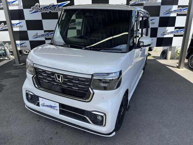 N-BOXカスタムコーディネートスタイル モノトーン純正8インチナビ RS-R車高調 エアロ