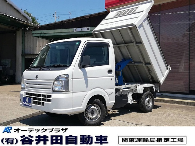 キャリイ 清掃ダンプ 下開きリヤゲート パネル型鳥居 1方開 純正ラジオ エアコン付き...