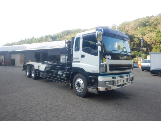 ギガ コンテナ車 新明和 アームロール 25t車