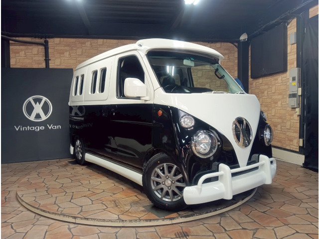 ハイゼットカーゴ クルーズ ハイルーフ レトロバス仕様 かわいい軽 カスタムカー