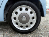 純正14インチスチールホイール装備。インチアップ、ローダウンなどもご相談下さい。
