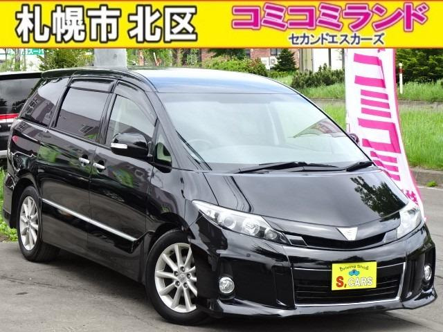 エスティマ2.4 アエラス プレミアム エディション 4WD事故無 保証1年 Wパワスラ ナビ