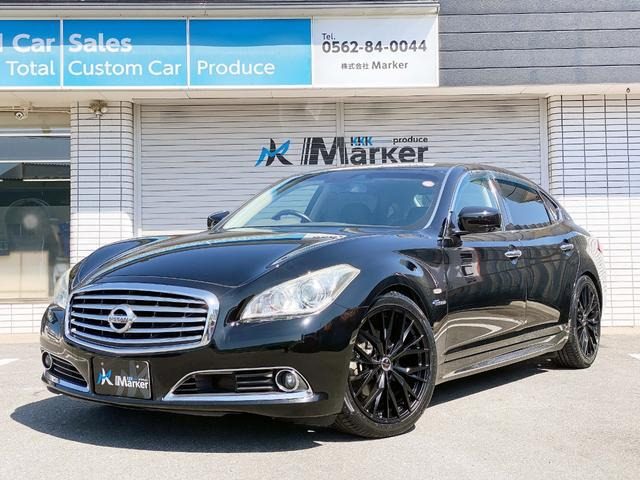 日産 シーマハイブリッド 3.5 VIP 新品20inchアルミ面一 サンルーフ の
