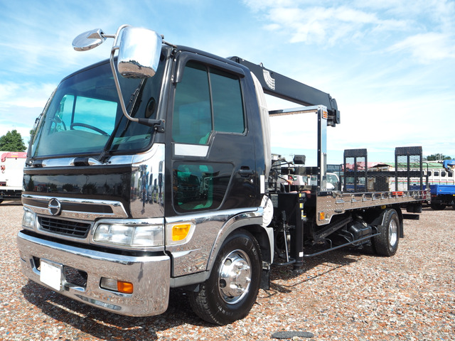 日野 レンジャー 車載車 デコトラ クレーン付セーフティーローダー の