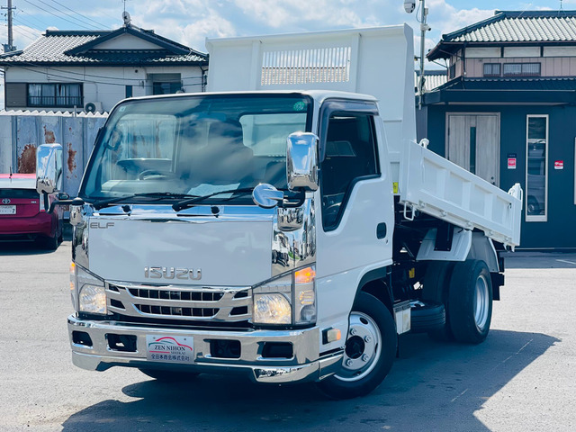 エルフ 3.0 三転強化ダンプ フルフラットロー ディーゼル ShinMaywa 3tダンプ