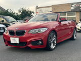 2シリーズカブリオレ 220i Mスポーツ 電動オープン 純正ナビ 黒革シート パー