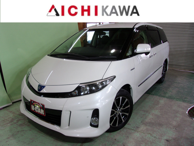 エスティマハイブリッド 2.4 アエラス プレミアムエディション 4WD 9型ナビ/10.1型後...