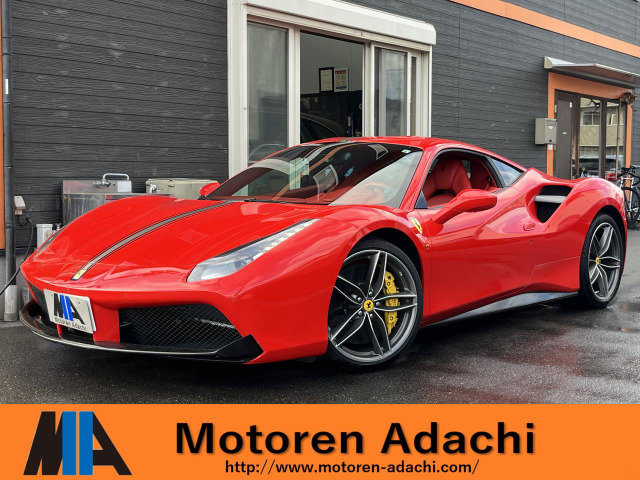 488GTBF1 DCT左ハンドル 赤革 プロテクションフィルム