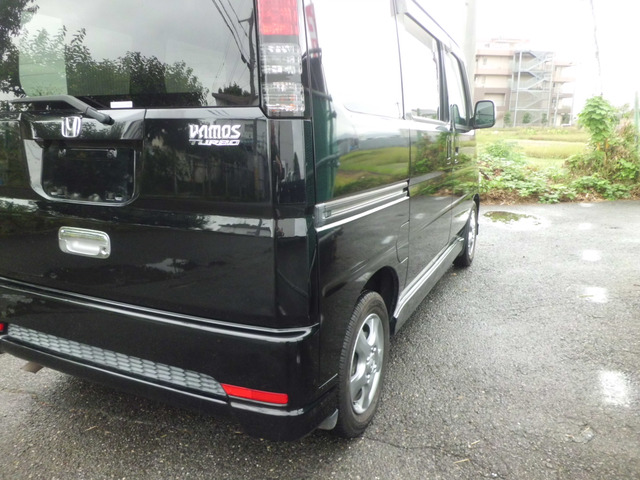 ホンダ バモス L ターボ ローダウン 禁煙車純正エアロSDナビBカメラ の