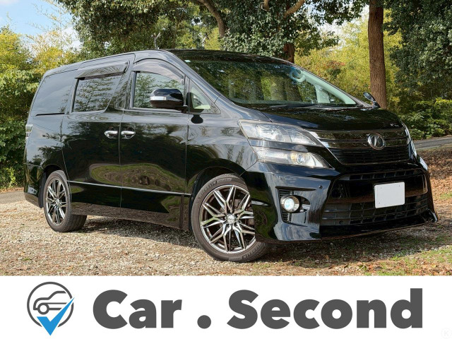 ヴェルファイア2.4 Z ゴールデンアイズ社外9型ナビ 後席モニター 両Pスラ